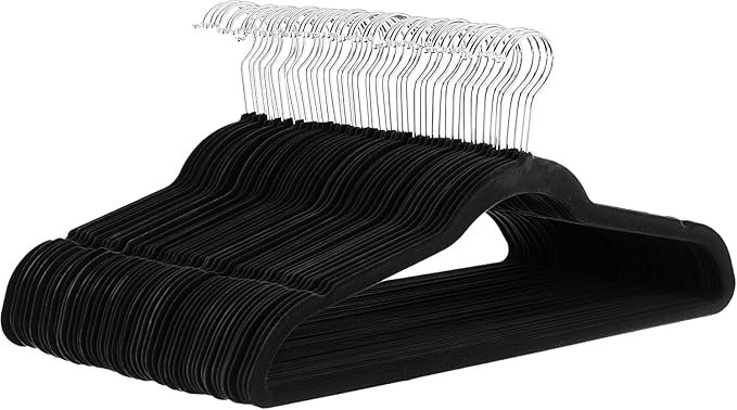 Amazon Basics Slim Velvet Non-Slip Space Saving Suit Clothes Hangers by AmazonBasics