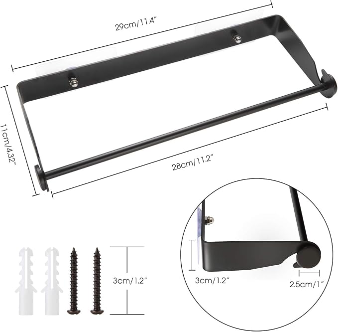 PHUNAYA Under Cabinet Paper Towel Holder Wall Mount - Image 4