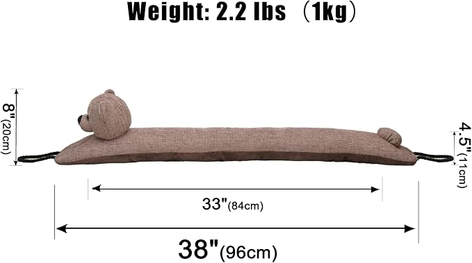 Under Door Draft Stopper Decorative Wind Stopper 38 inch - Image 2