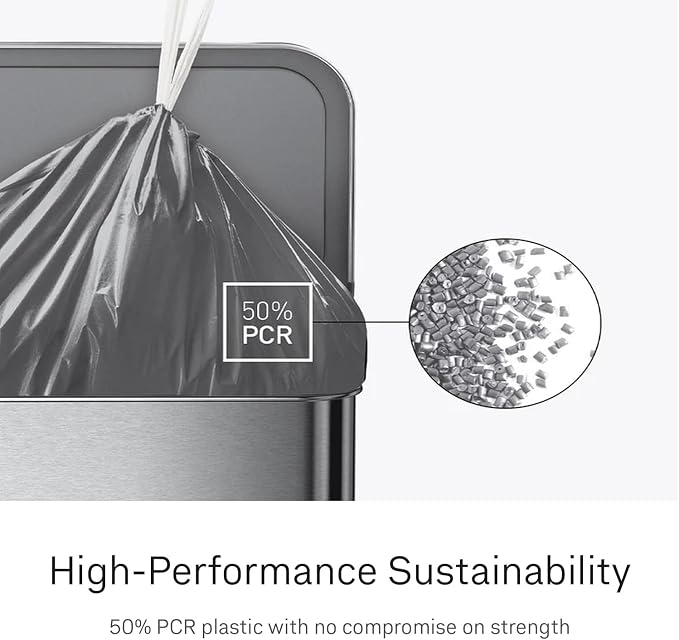 simplehuman Code H 200 Count Odorsorb® Custom Fit Liners, Drawstring Odor - Image 5