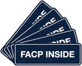 Signs ByLITA Standard FACP Inside Sign | Fire Safety Signage (Navy Blue/White) - Medium 5 Pack