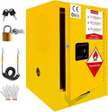 Flammable Cabinet 18" x 18" x 23", 16 Gallon 18 Gauge Galvanized Steel Fire Cabinet, Manual Close & Internal External Vent Design for Home Use, Commercial, Garage & Laboratory