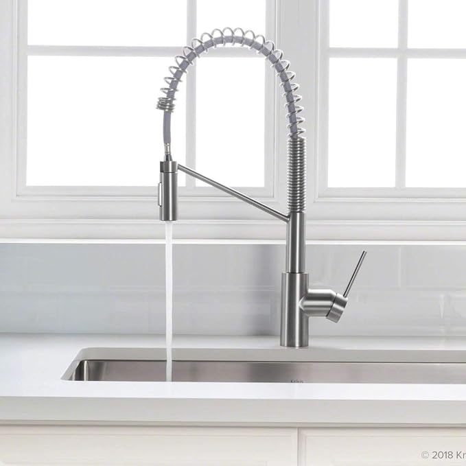 KRAUS Oletto Commercial Style Single Handle Pull Down Kitchen Faucet - Image 2