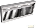 Range hood, 42 Inch Range Hood Insert with 1200 CFM Powerful Suction, Ultra Quiet Ducted Stainless Steel Kitchen Stove Vent Hood with Dimmable LED Lights, Timer, 4-Speed Touch Control