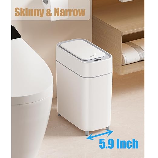 2-Pack - Bathroom Trash Can Automatic Touchless - Motion Sensor Garbage Can | 2 - Image 2