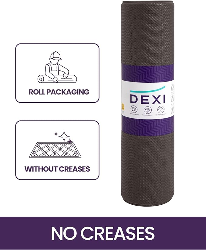 DEXI Kitchen Floor Mats Cushioned Anti Fatigue, 17x59, Standing Runner Rug Waterproof, Comfort Memory Foam Padded for Front Sink Laundry, Brown