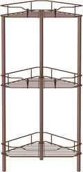 HuggieGems Metal Floor Standing Corner Shower Caddy, 3 Tier by HuggieGems