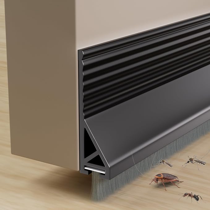 39" Silicone Door Brush Sweep for Door Weather Stripping Bottom, Suitable Gaps by KAYLEINSTER