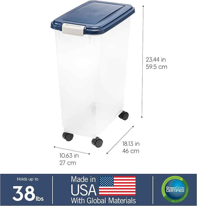 IRIS USA Dog Food Storage Container, Made in USA | Wheels - Image 3