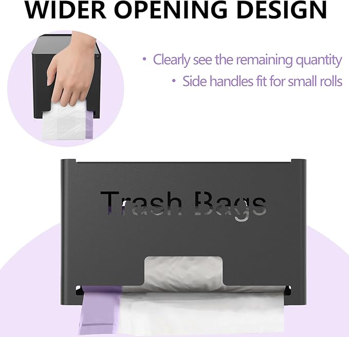 STWWO 2-Pack Trash Bag Holder Dispenser, Stackable Garbage Bag Dispenser | - Image 4