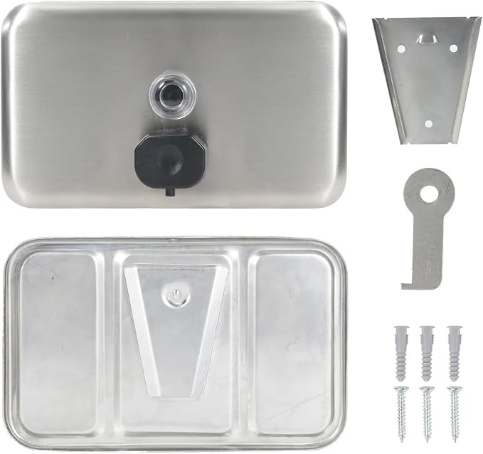 Commercial Soap Dispenser Wall Mount – Antirust Stainless Steel Liquid | 38.8oz - Image 7