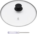 10 Inch Pan Lid, Round Tempered Glass Lid, Universal Pot Lids with Heat Resistant Handle, Replacement Pan Cover for Pans and Skillets, Dishwasher Safe
