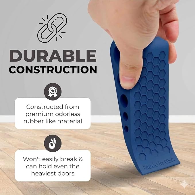 Door Stoppers Blue-6 Pack for Bottom of Door Premium Floor Rubber Door Stop - Image 5