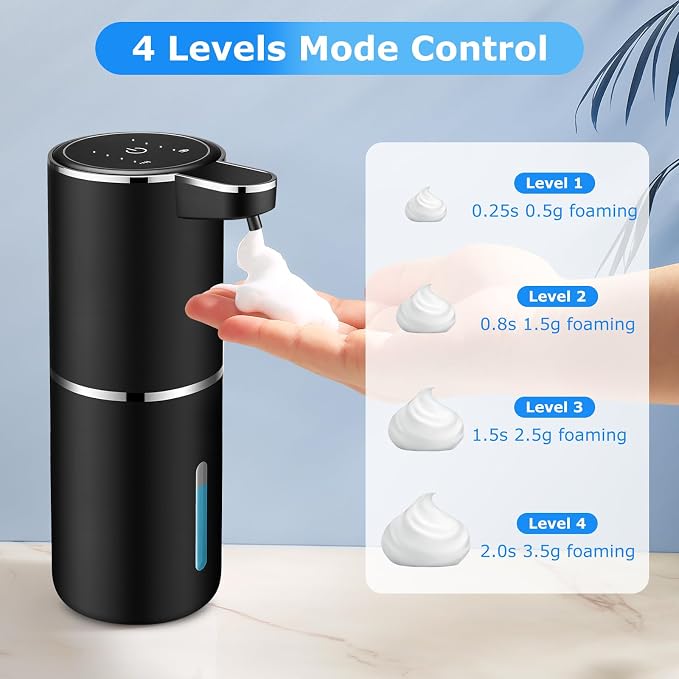 VZZNN 2 Pack Automatic Soap Dispensers, 12.8oz/380ml USB Touchless Automatic - Image 5