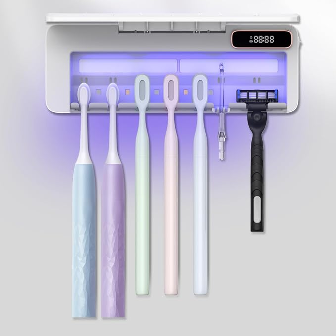 UV Toothbrush Cleaner Holder, Temracha Toothbrush Holders by Temracha