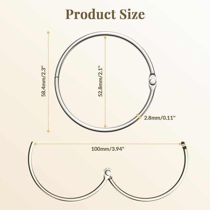 Bathway Shower Curtain Rings, Shower Curtain Hooks 12 Pcs Anti-Drop Shower Rings - Image 5