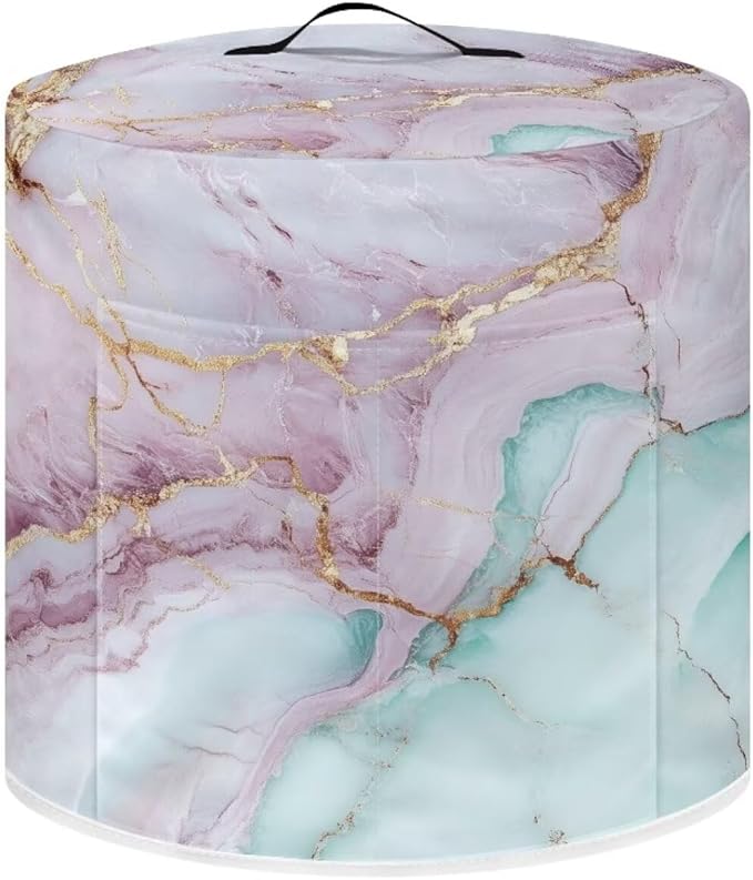 Marble Dust Cover for Kitchen Instant Pot Accessories Appliance Cover Quart Pressure Cooker Air Fryer Rice Cooker Kitchen Appliance Dust Covers with Storage Pockets Size M