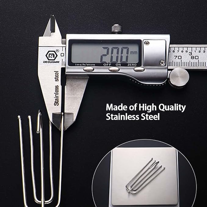 100 Pcs Stainless Steel Curtain Pleat Hook, Dveda Drapery Hooks Traverse Pleater - Image 4