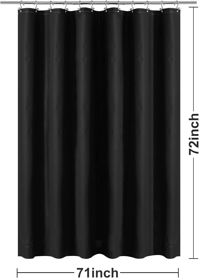 Barossa Design Black Shower Curtain Liner Standard Size - Image 7