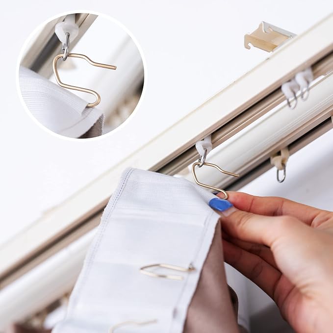 Outus 58 Pack Metal Curtain Hooks Pin On Drapery Hooks 1.2 x 1 Inch - Image 5