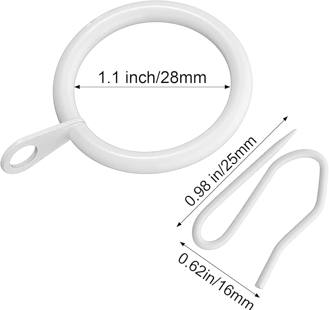 Hotop 30 Pcs Metal Curtain Rings - Image 4