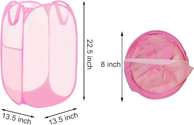 Pop Up Laundry Hamper Reinforced Collapsible Laundry Basket Foldable Clothes - Image 2