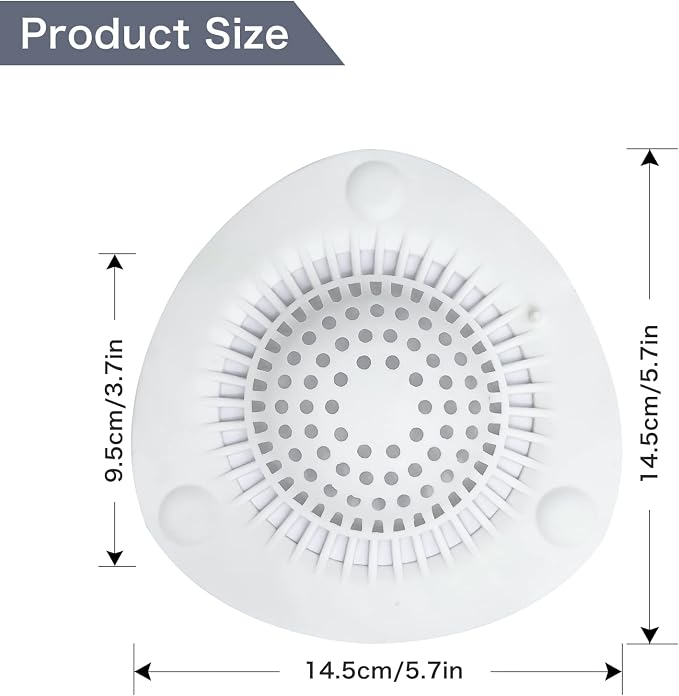 Hair Catcher Shower Drain Cover Bathtub Silicone Hair Catcher Stopper Drain - Image 5