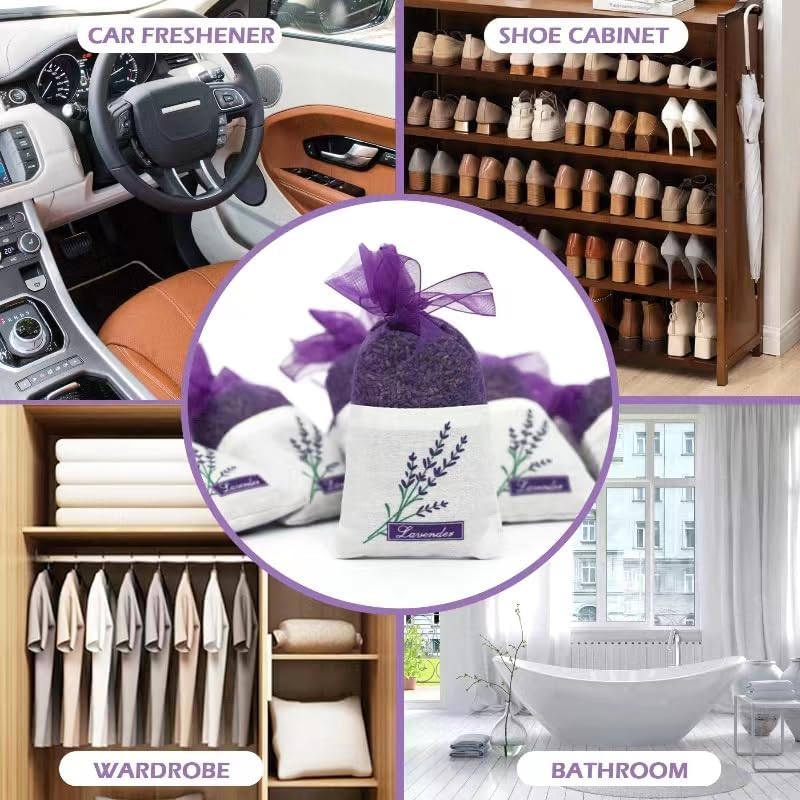 Lavender Sachets Bag for Drawers and Closets，Perfect for Cars, Gym Bags or - Image 6