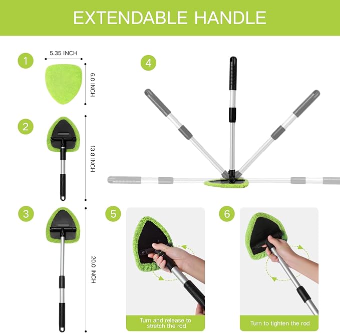 Qydipclin 11pcs Windshield Cleaner Tool, Car Window Cleaning Wash Kit - Image 4