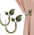 HIKMLK Leaf Shaped Curtain Tieback Holdbacks 2pcs, Handmade Metal Curtain Side by HIKMLK