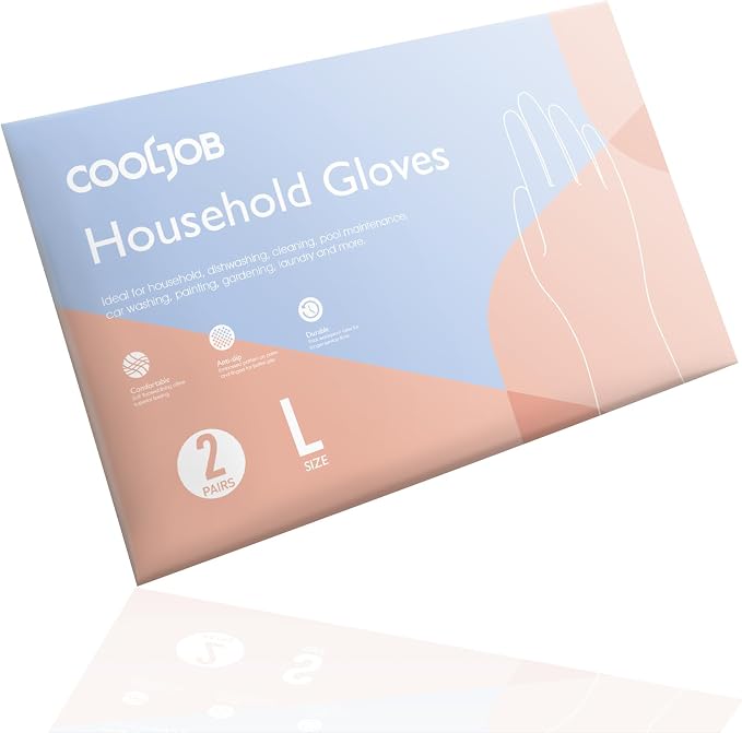 COOLJOB 2 Pairs Thickened Rubber Gloves - Image 6