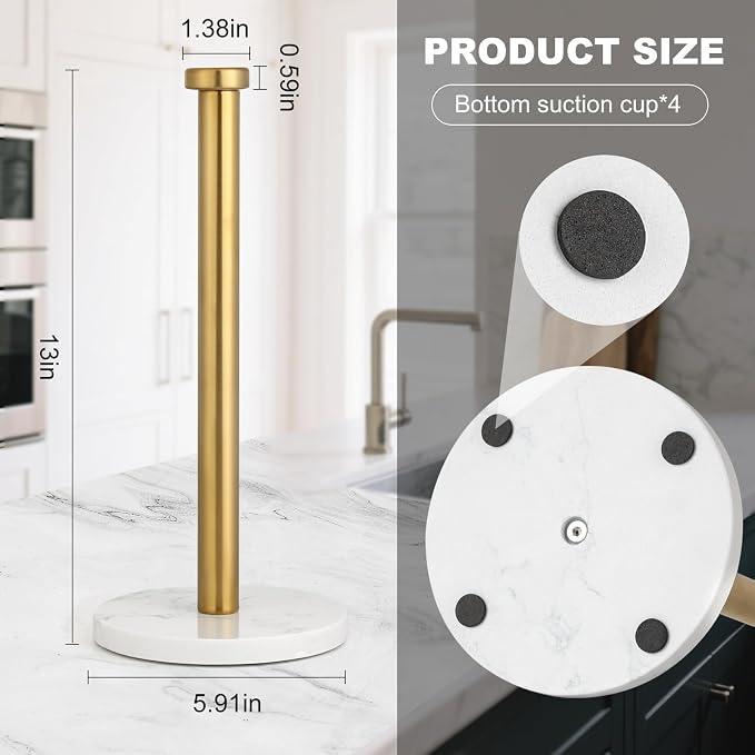 Standing Paper Towel Holder, Kitchen Paper Towel Roll Holder- - Image 2
