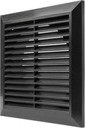 Repa Market 6 Inch (Opening) Black Air Vent Cover - Plastic Fresh Air Intake Vent for Round Duct - Register Vent Cover with Mesh Screen - Wall or Ceiling HVAC Return Air Register - Modern Soffit Vents