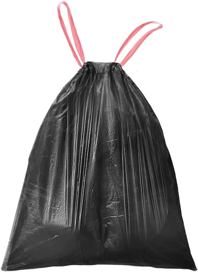 Waikas 8 Gallon Trash Bags, Drawstring Garbage Bags, 1.32Mil Thickness by BUYITNOW