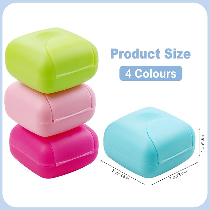Cosmetic Cotton Pad Holder 4 PCS Plastic Cotton Square Holder - Image 2