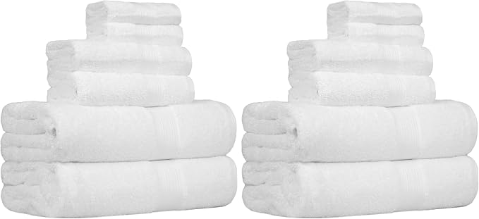 Amazon Basics 6-Piece Oversized Highly Absorbent Fade-Resistant Towel Set by AmazonBasics