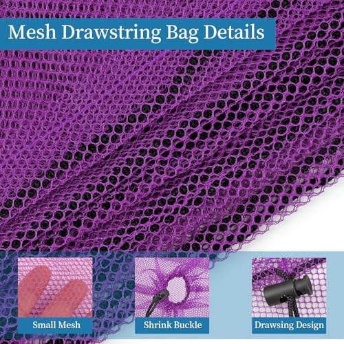 6 Pack Mesh Drawstring Bags - Image 3
