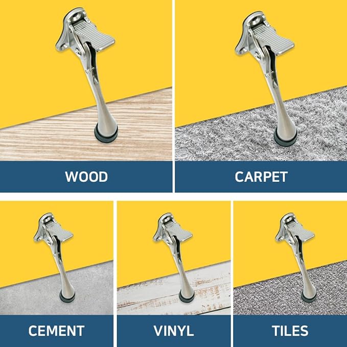 One Touch Kickdown Door Stopper, Door Holder, Heavy Duty Door Stops, Bottom of - Image 7