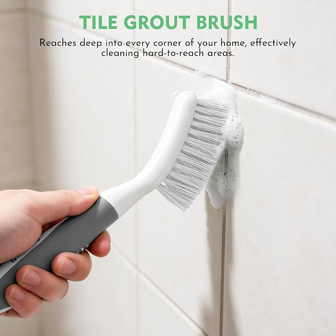 SetSail Scrub Brush, Heavy-Duty Stiff Bristle Cleaning Scrubber, 4 Pack | - Image 5