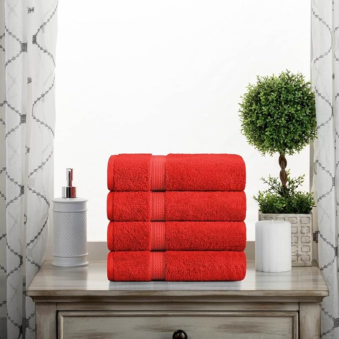 SUPERIOR Egyptian Cotton Plush & Absorbent, Hand Towel Set of 4, Soft Luxury - Image 7