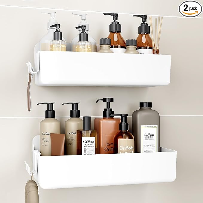 Orimade Shower Caddy 2-Pack, No-Drill Adhesive Shelves by Orimade