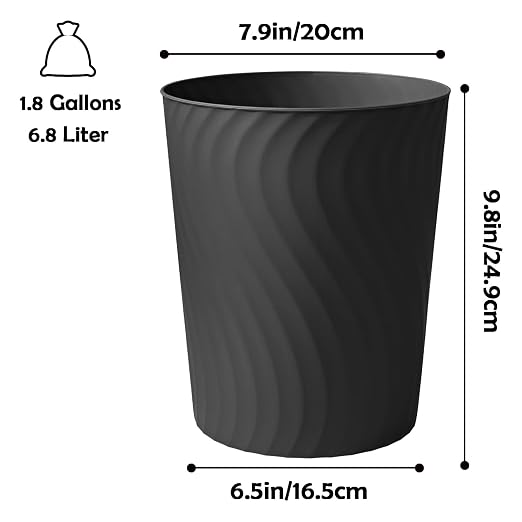 YGJT Small Trash Can, 6 Pack 1.8 Gallons Bathroom Trash Can - Image 6