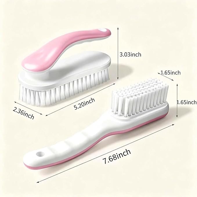2 Pack Shoe & Laundry Cleaning Brush, Household Soft Bristle Scrubbing - Image 3