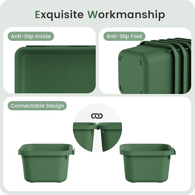 A-LuGei 【 & 5 Size Tool Box Organizer Tray Divider Set, 【Army Green】 - Image 6