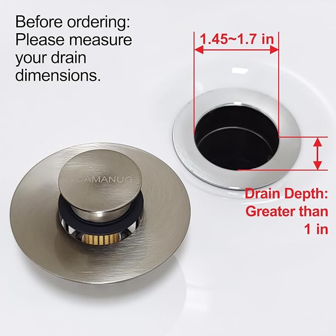 COAMANUG Bathtub Stopper | Pop-up Tub Stopper - Image 8