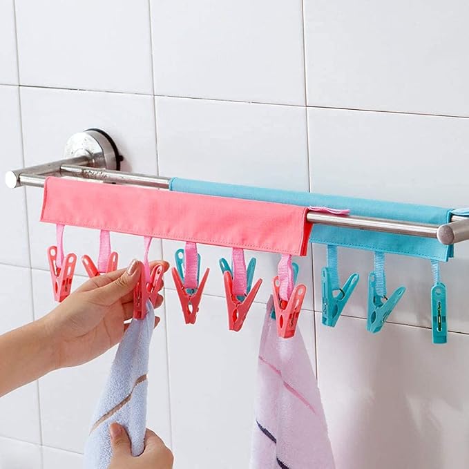 TamBee Travel Hangers Foldable for Suitcase Clothespin Travel Portable Folding - Image 9