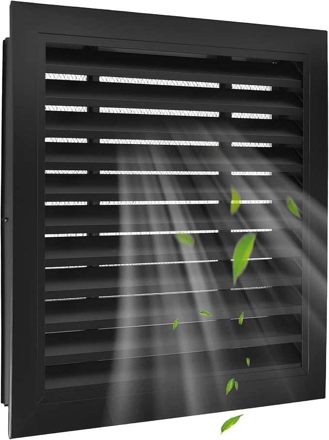 14"x14" Gable Vent - Premium Aluminum，Shed Vents with Screen, Ideal for Gables, Sheds, and Attics - Vent Opening 12"x12" - Boost Ventilation and Guard Against Moisture