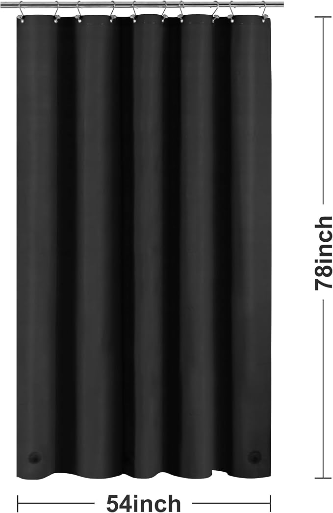Barossa Design 54W x 78H Stall Shower Curtain Liner PEVA Plastic - Image 6