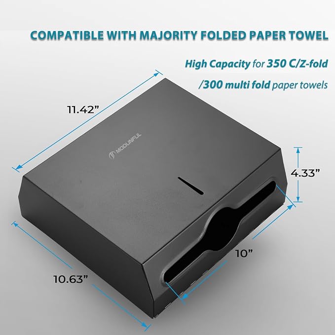 Commercial Paper Towel Dispenser Wall Mount, Large Capacity Stainless Steel - Image 6