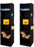 6 Shelves Hanging Closet Organizer, 2 Pack Hanging Storage by BrilliantJo